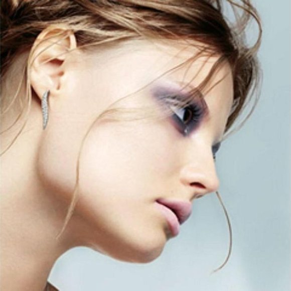 Swarovski Silver New Aline Pierced Earrings - Picture 3 of 5